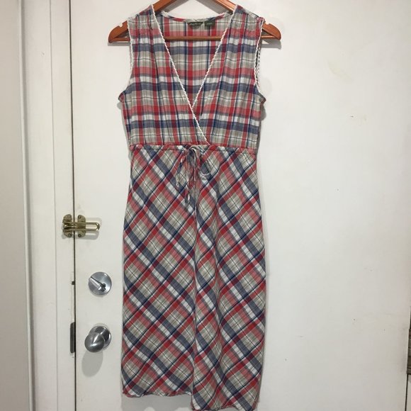EDDIE BAUER PLAID MIDI DRESSES SIZE 4 - Picture 4 of 7